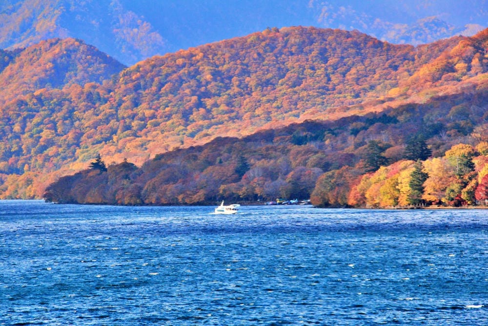 【栃木縣|日光】中禪寺湖、中禪寺:在紅橙黃的波浪層次堆疊間, 【栃木縣|日光】中禪寺湖、中禪寺:在紅橙黃的波浪層次堆疊間,
