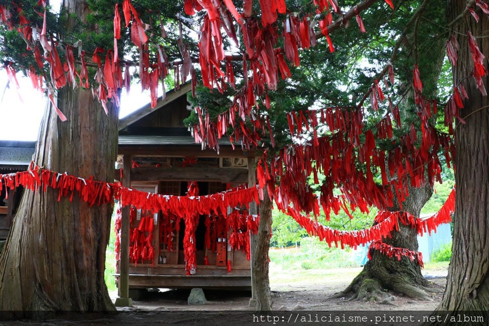 【卯子酉神社】一手寫心願、一手掛願力,以紅布條結緣的戀愛神社@遠野