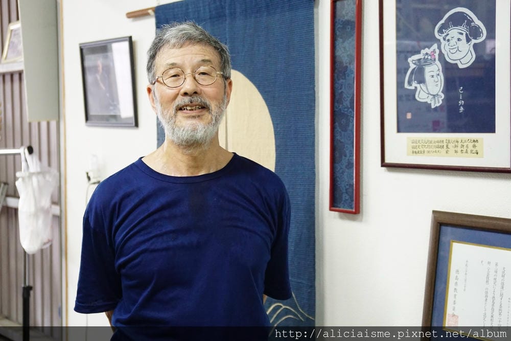 【德島縣】拜訪國選阿波藍染第一人「古庄紀治」/藍住町歷史館-藍之館,日本藍染22色階的美學詮釋及自製一條專屬的藍染絲巾