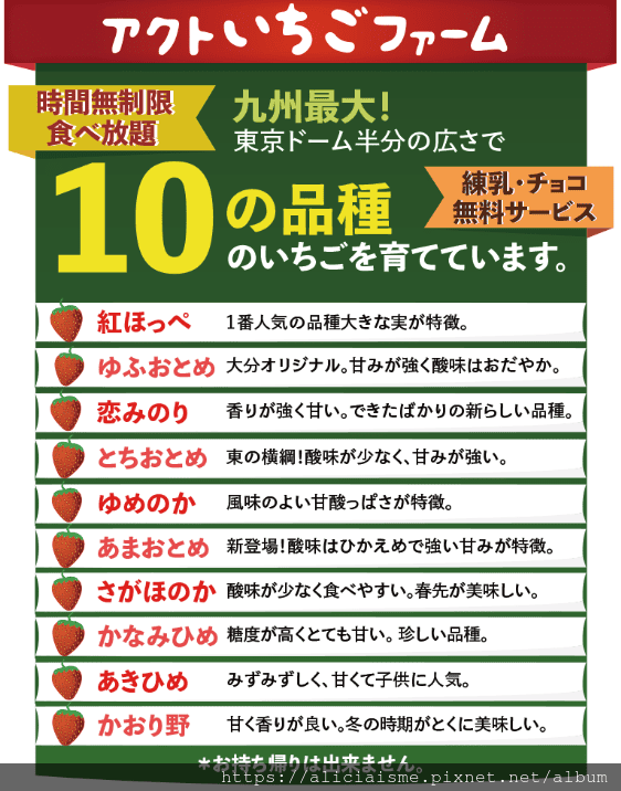 【大分縣 | 宇佐市】ACT草莓農園:西日本最大規模草莓園,10大特色品種,無時間限制吃到飽(含宇佐市交通及單車租借)