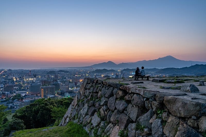米子城-夕陽 米子城-夕陽
