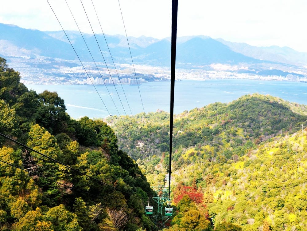 【廣島縣 | 宮島】搭乘宮島纜車，登獅子岩、彌山攻頂，360