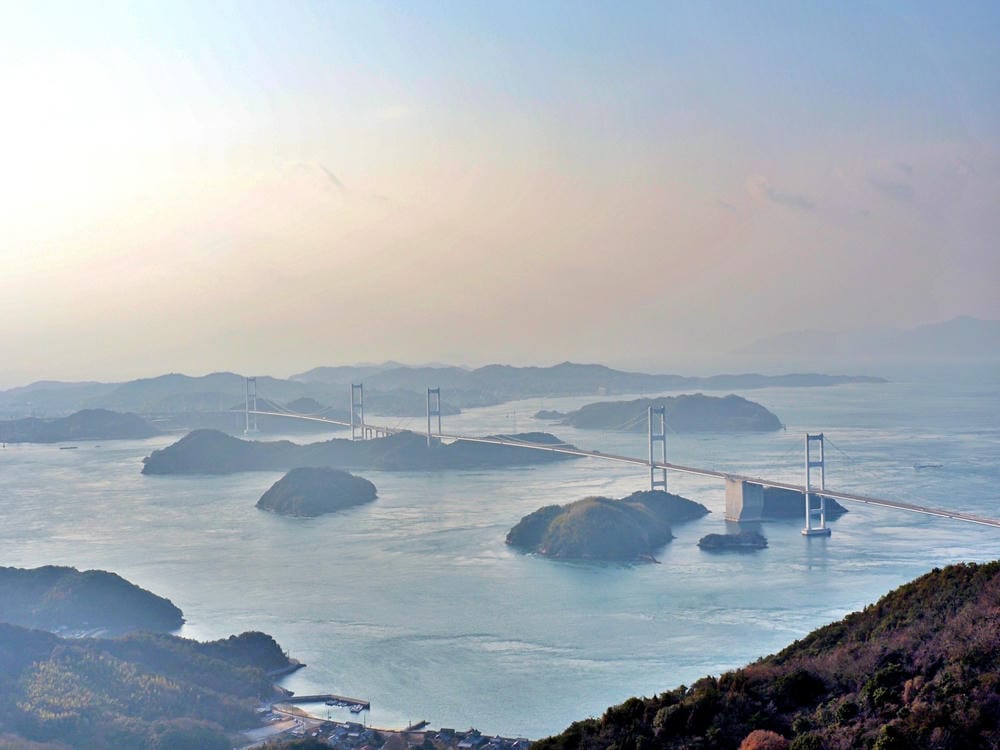 【愛媛縣｜大島】隈研吾*龜老山展望台，眺望島波海道絕景