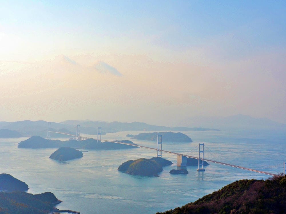 【愛媛縣｜大島】隈研吾*龜老山展望台，眺望島波海道絕景
