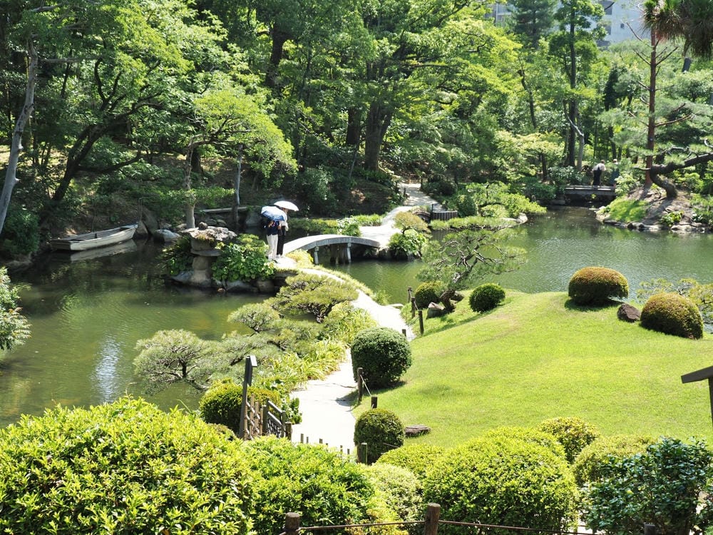 【廣島】漫步廣島城、縮景園，走進流動的山水畫，跨虹橋、清風亭