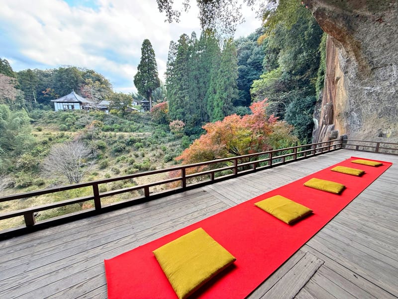 【大分縣｜豊後大野】普光寺的冥想時刻：不動明王魔崖佛的護持下，在大自然裡與自己對話